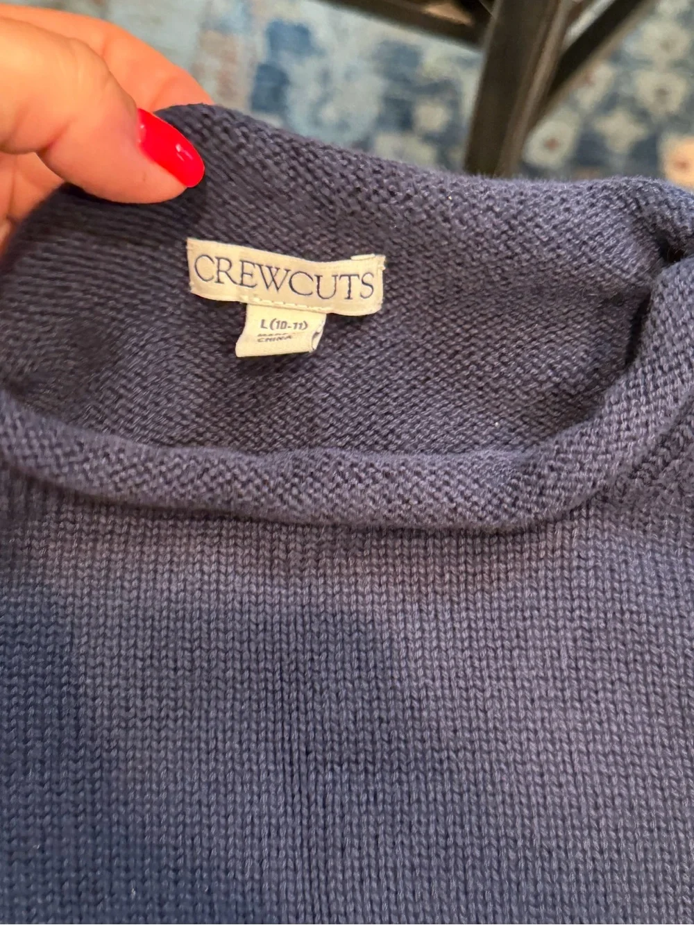 Crewcuts kids Navy Blue Knit Sweater